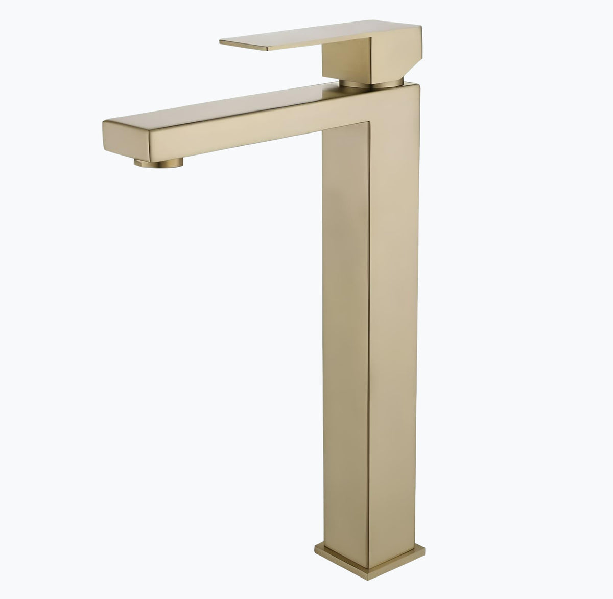 Robinet lavabo mitigeur inox or brossé