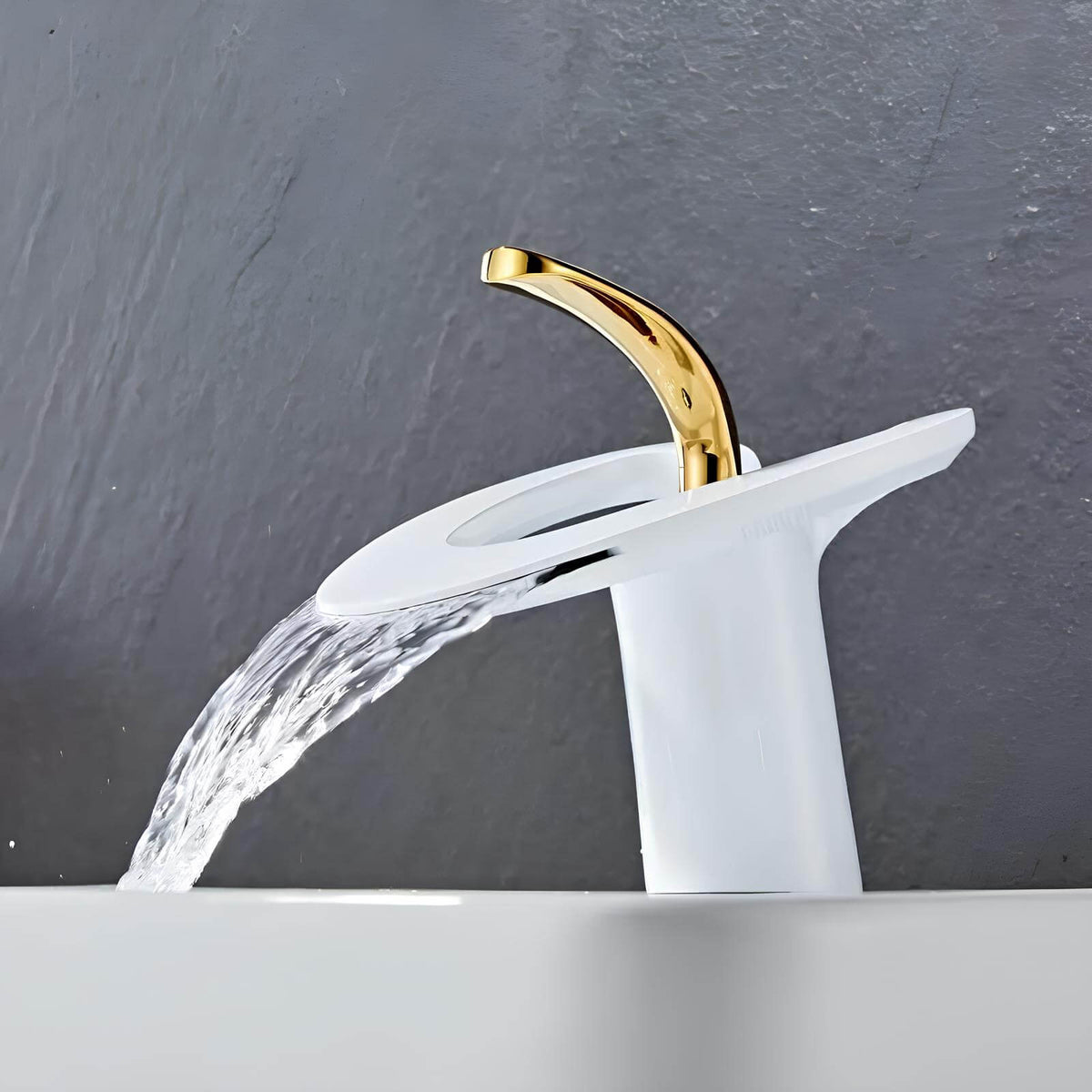 Robinet lavabo mitigeur laiton design contemporain silencieux