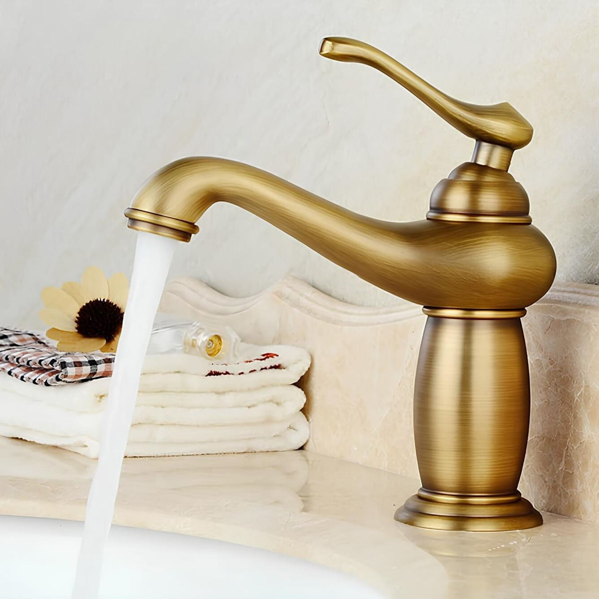 Robinet lavabo monocommande vintage antique
