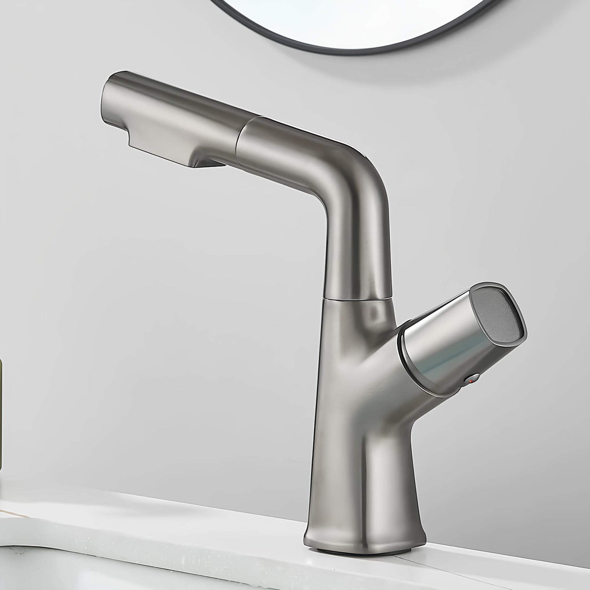 Robinet lavabo orientable avec douchette intégrée