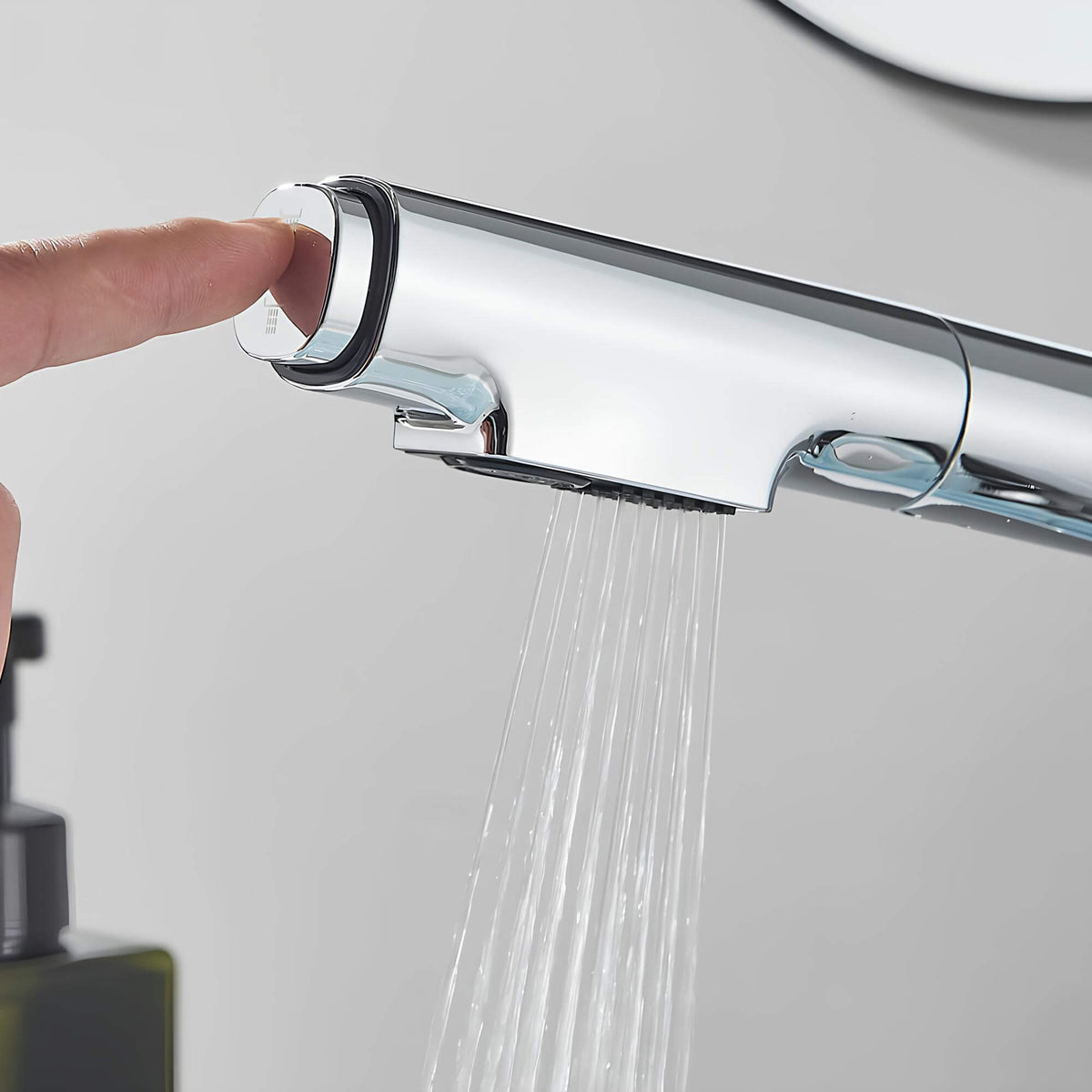Robinet lavabo orientable avec douchette intégrée