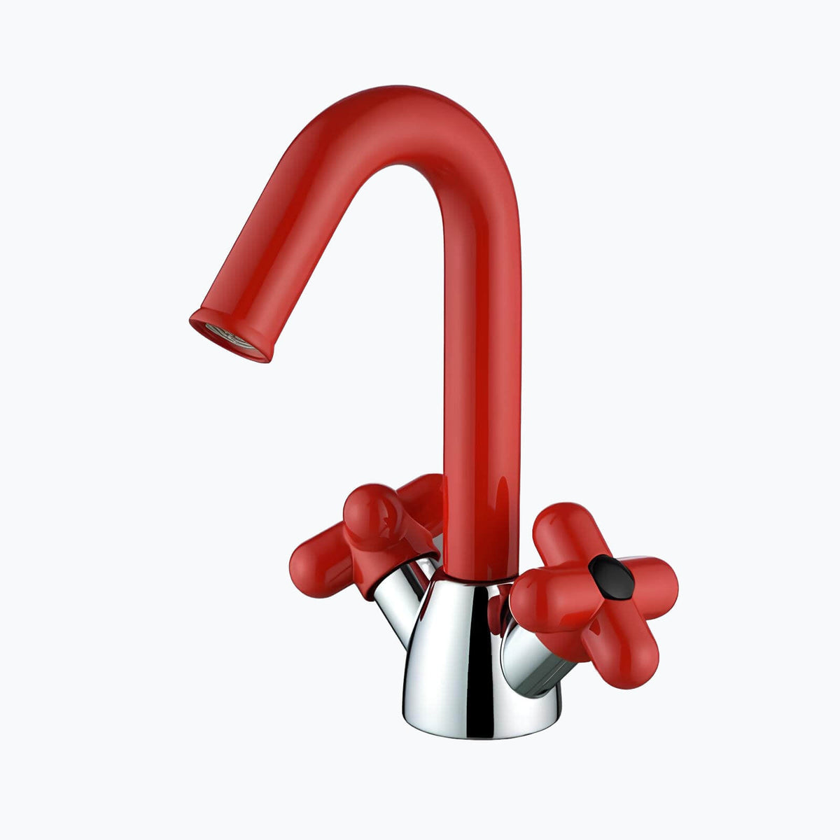 Robinet mélangeur lavabo double poignée contemporain