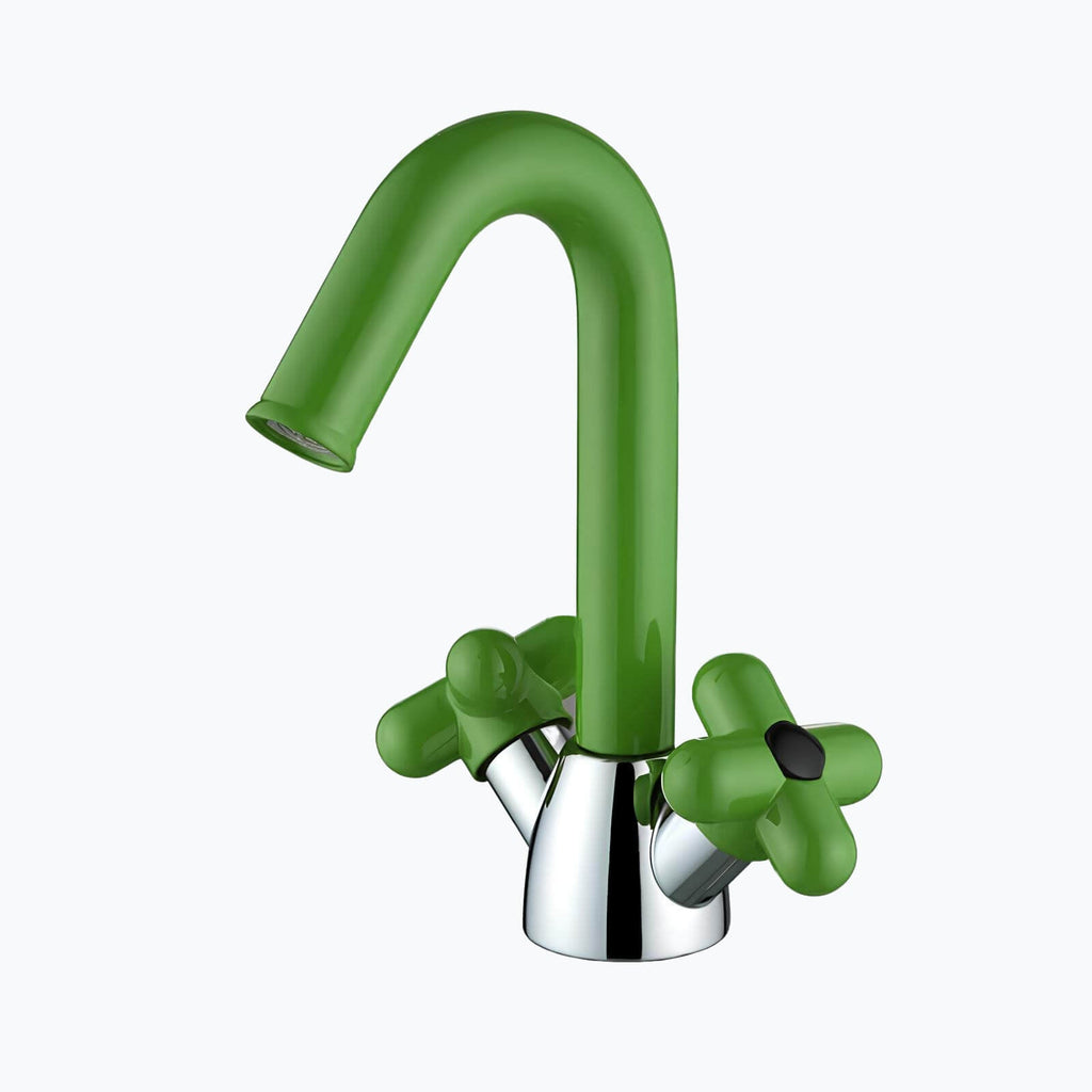 Robinet mélangeur lavabo double poignée contemporain