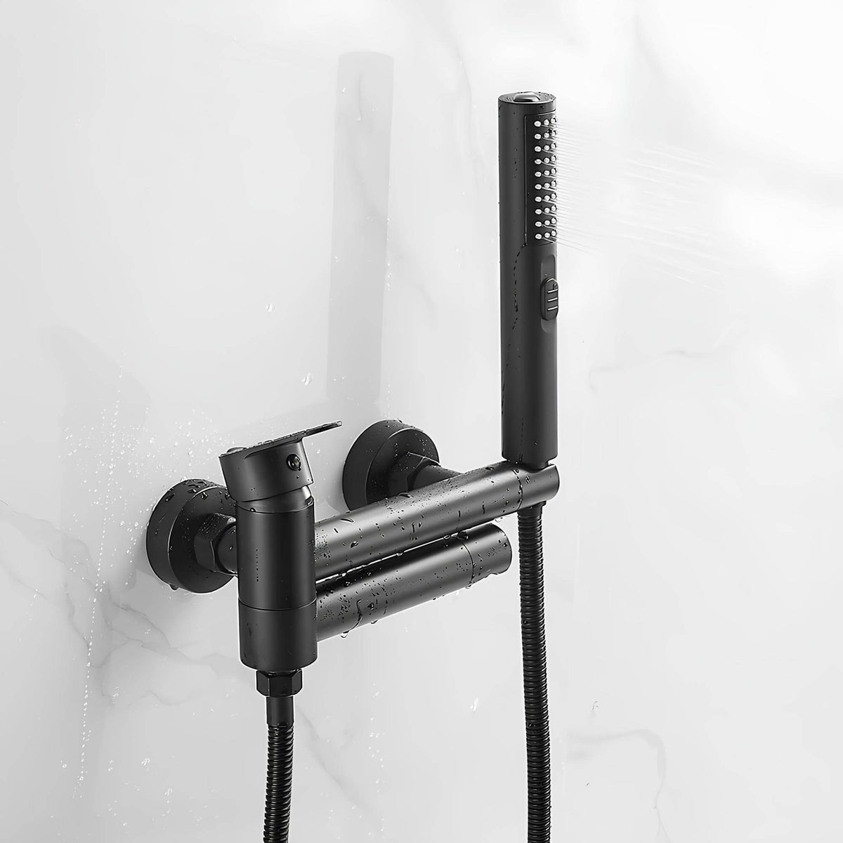 Robinet mitigeur baignoire mural contemporain