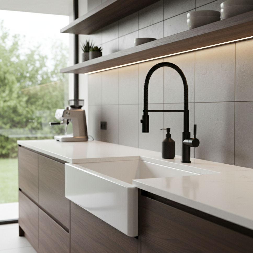 Robinet mitigeur cuisine bec escamotable rotation 360°