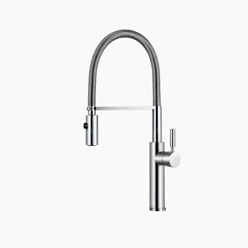 Robinet mitigeur cuisine bec escamotable rotation 360°