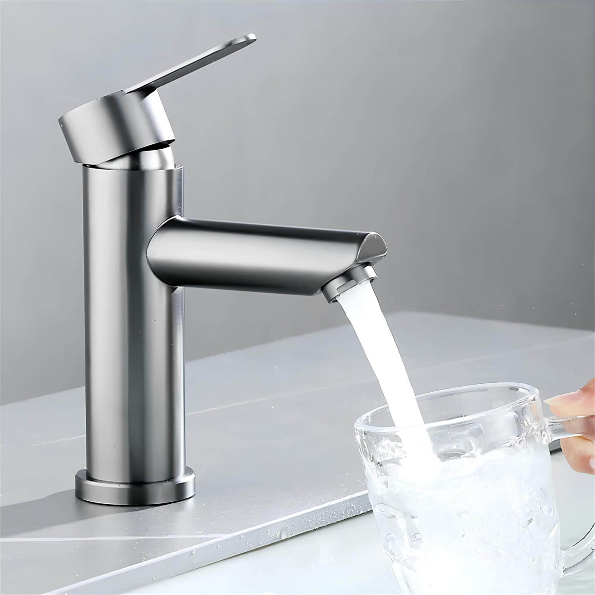 Robinet mitigeur inox monocommande cuisine et salle de bain