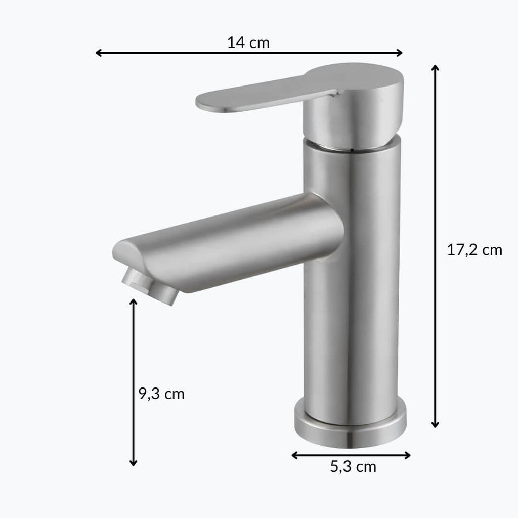 Robinet mitigeur inox monocommande cuisine et salle de bain