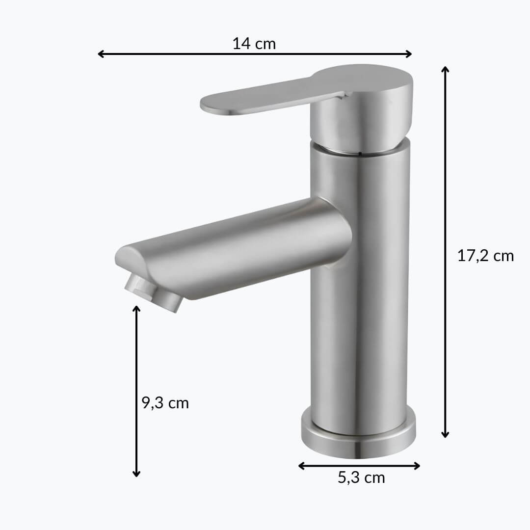 Robinet mitigeur inox monocommande cuisine et salle de bain