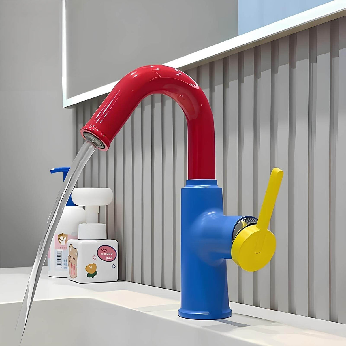 Robinet mitigeur laiton bec pivotant 360° contemporain