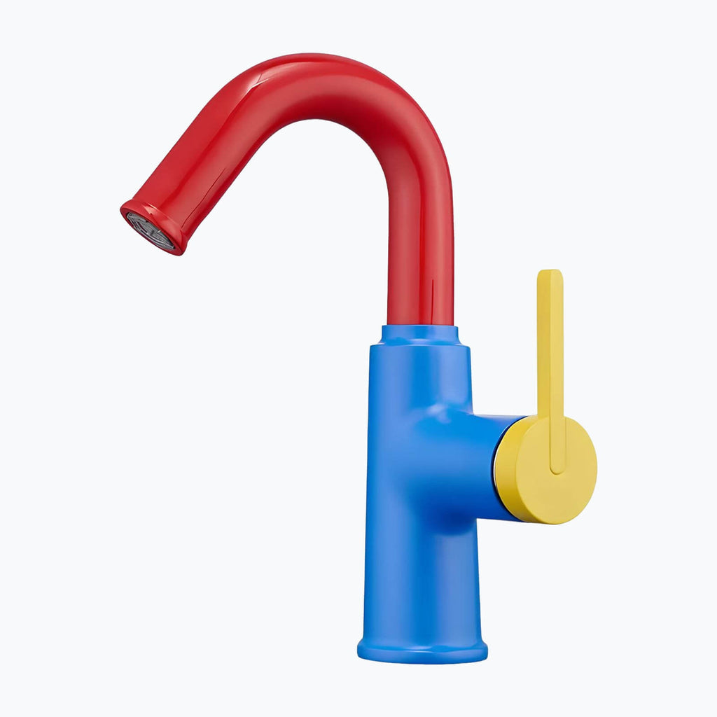 Robinet mitigeur laiton bec pivotant 360° contemporain