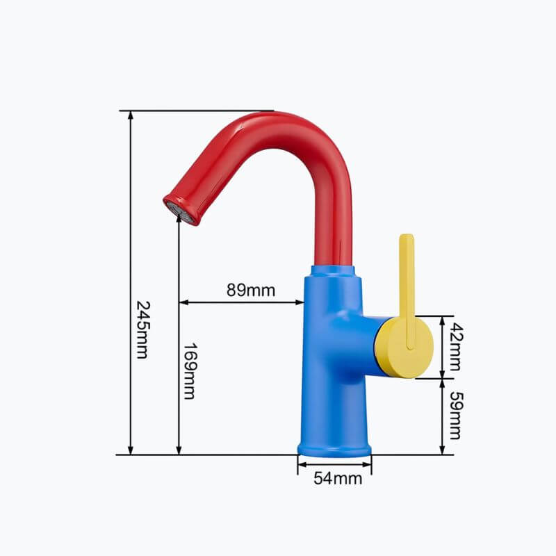 Robinet mitigeur laiton bec pivotant 360° contemporain