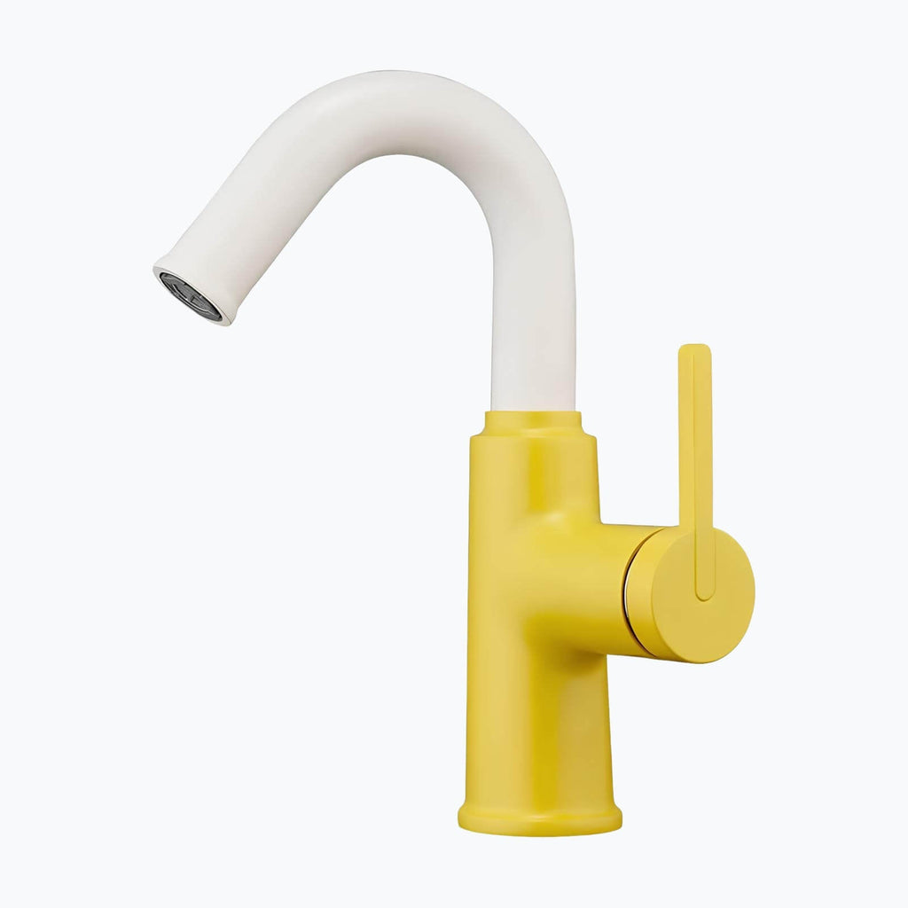 Robinet mitigeur laiton bec pivotant 360° contemporain