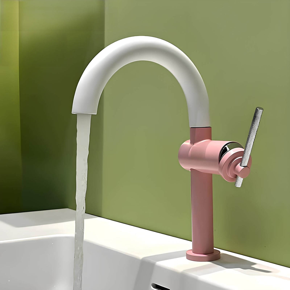 Robinet mitigeur laiton bec rotatif 360° brossé
