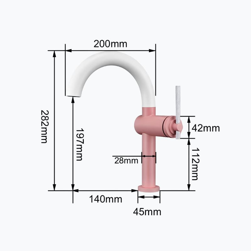 Robinet mitigeur laiton bec rotatif 360° brossé