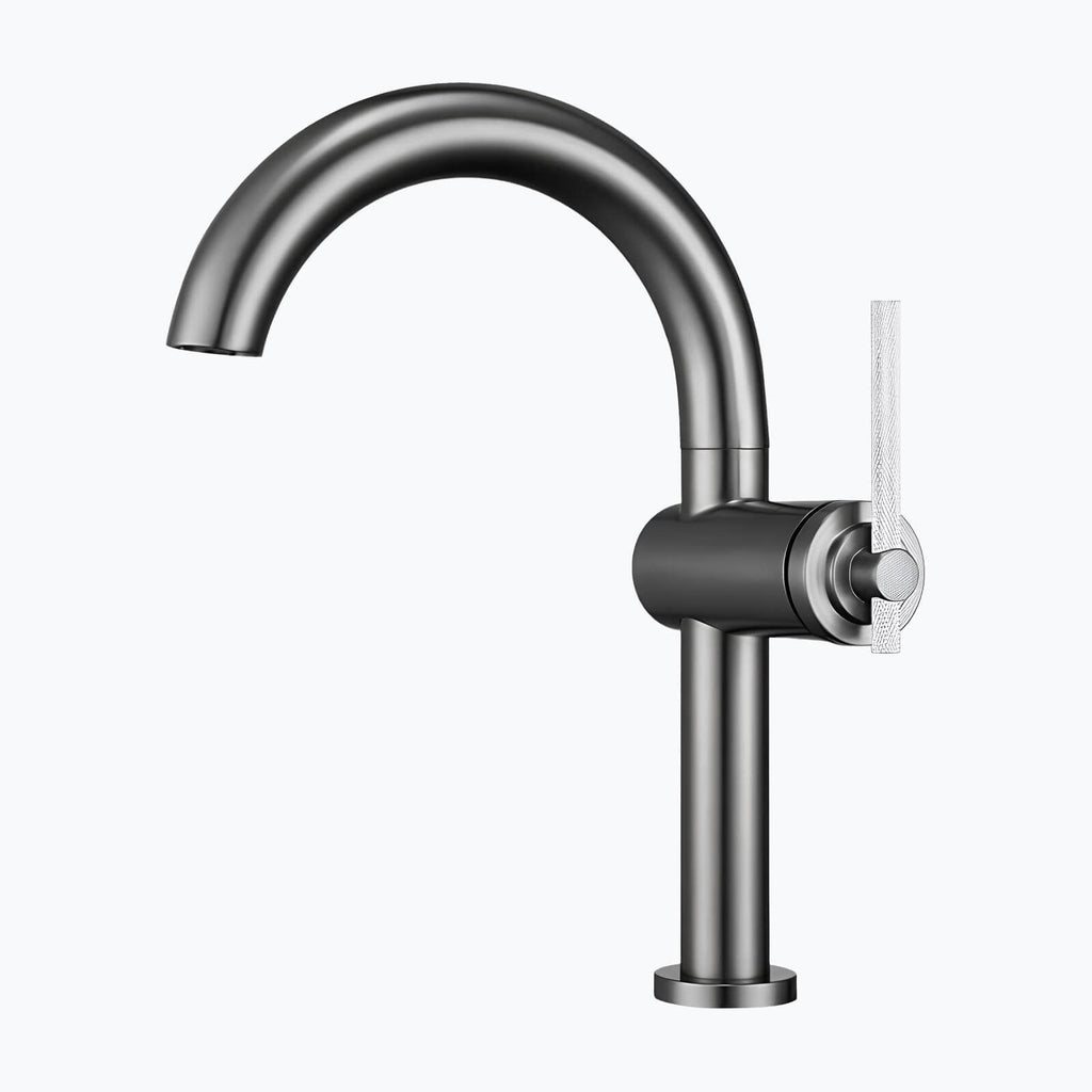 Robinet mitigeur laiton bec rotatif 360° brossé