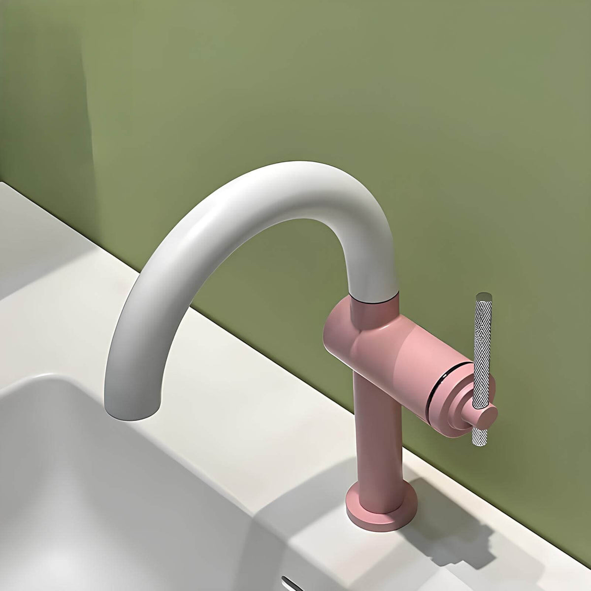 Robinet mitigeur laiton bec rotatif 360° brossé