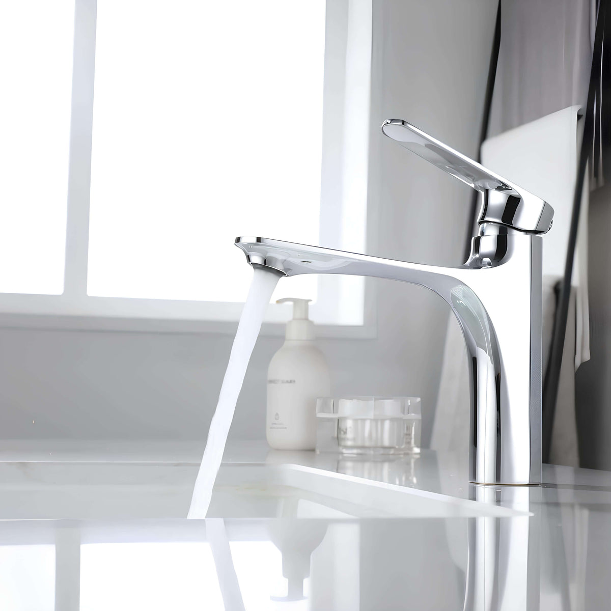 Robinet mitigeur lavabo design contemporain