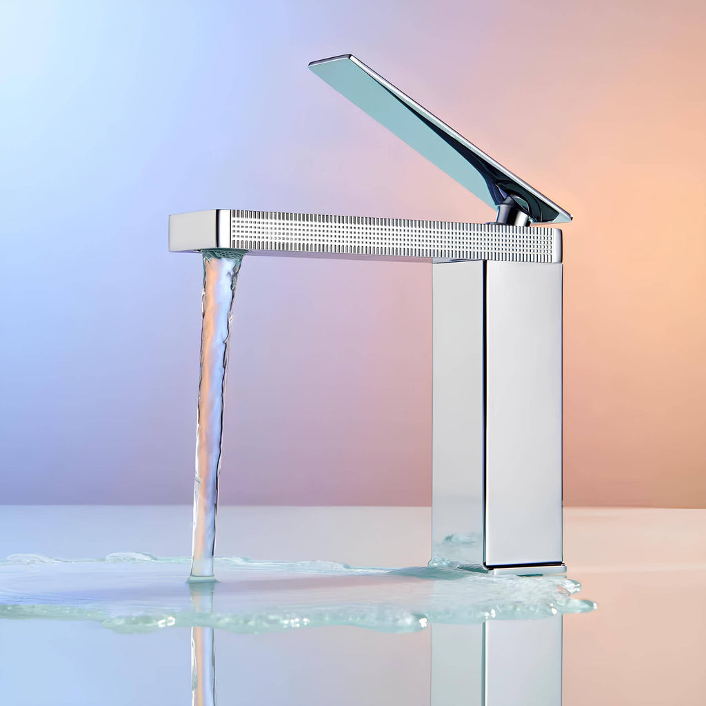 Robinet mitigeur lavabo laiton design épuré