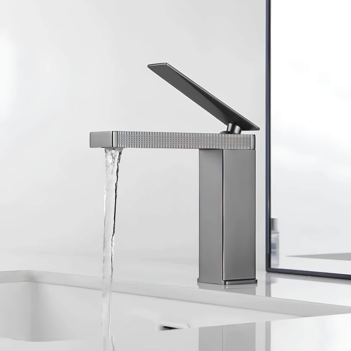 Robinet mitigeur lavabo laiton design épuré