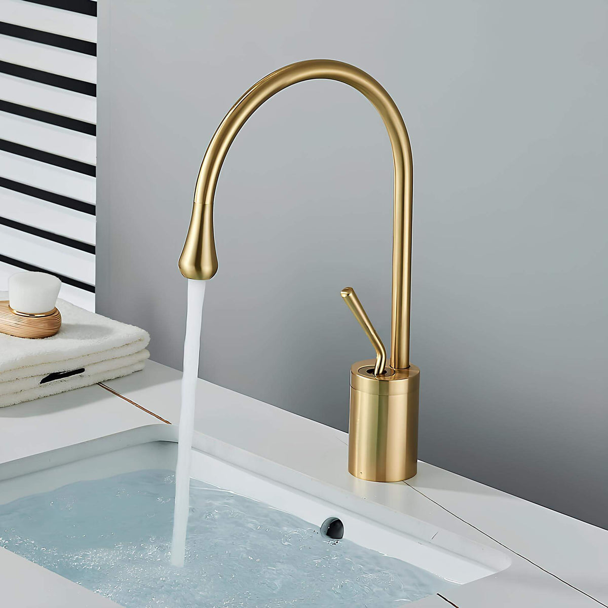 Robinet mitigeur lavabo rotatif 360° design