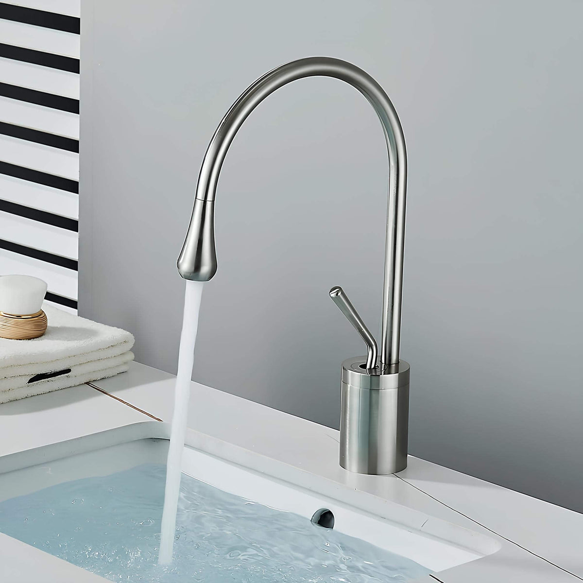 Robinet mitigeur lavabo rotatif 360° design