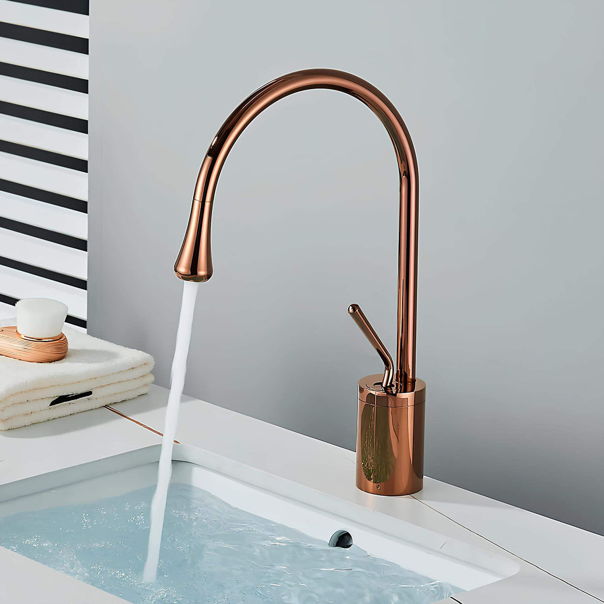 Robinet mitigeur lavabo rotatif 360° design