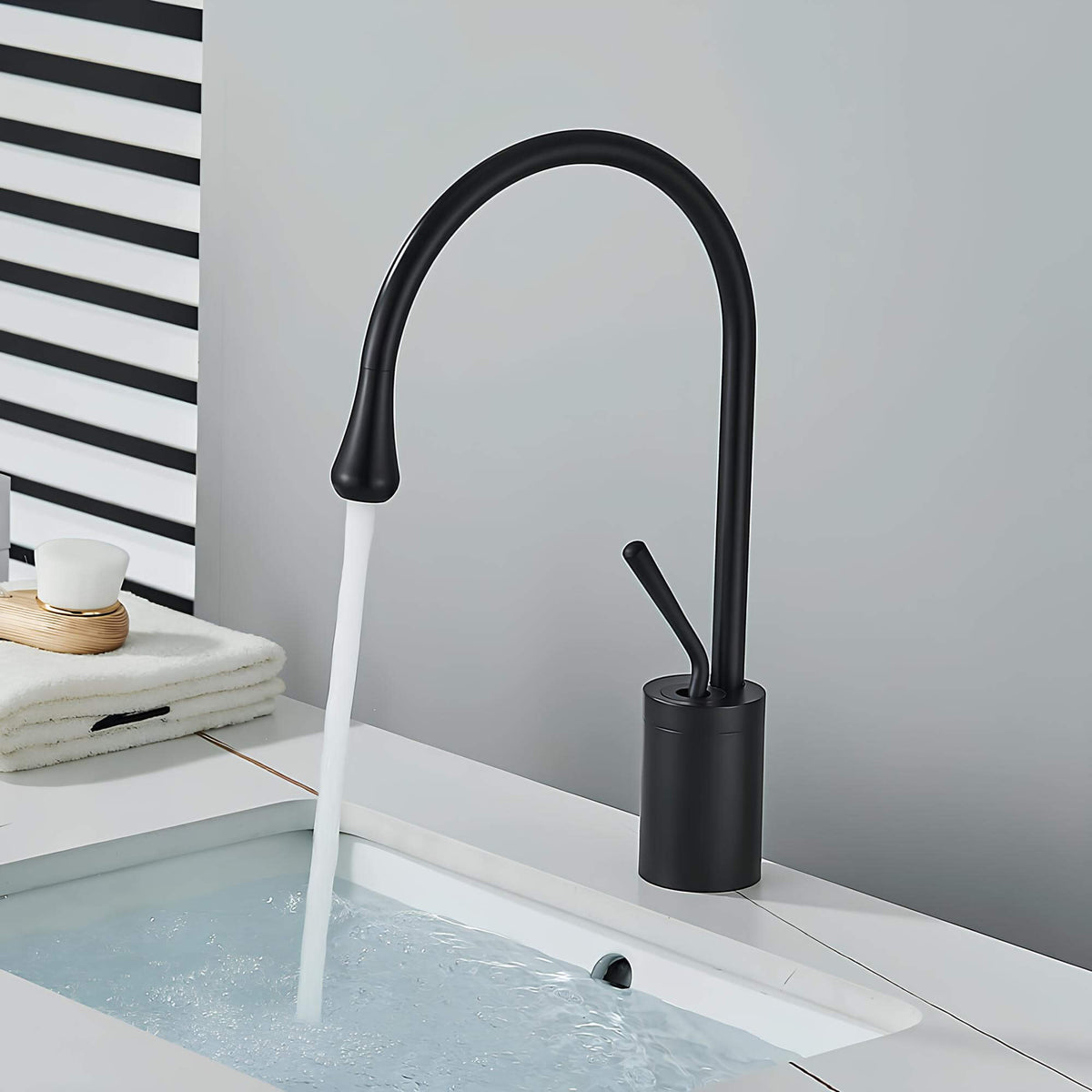 Robinet mitigeur lavabo rotatif 360° design