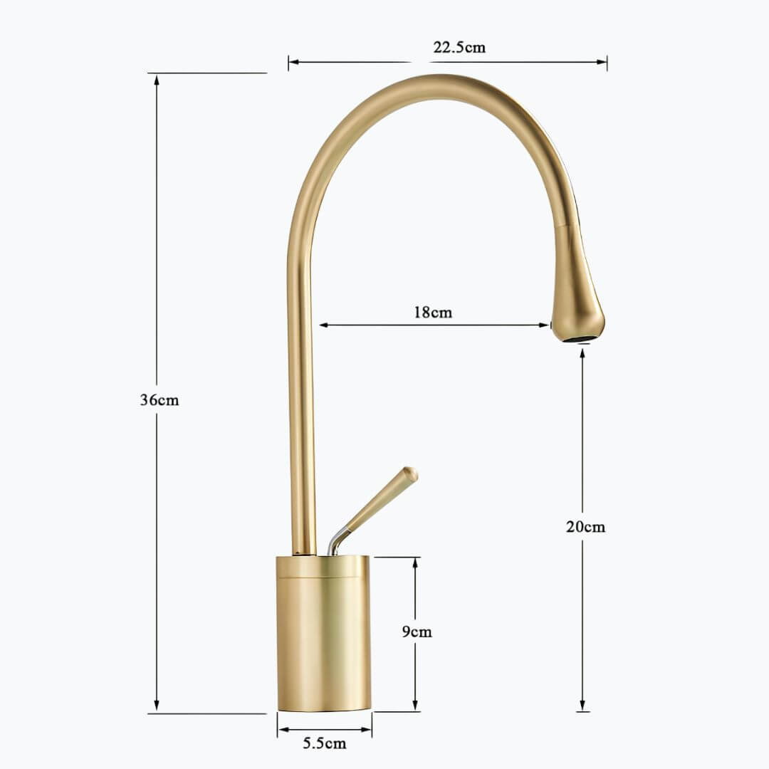Robinet mitigeur lavabo rotatif 360° design