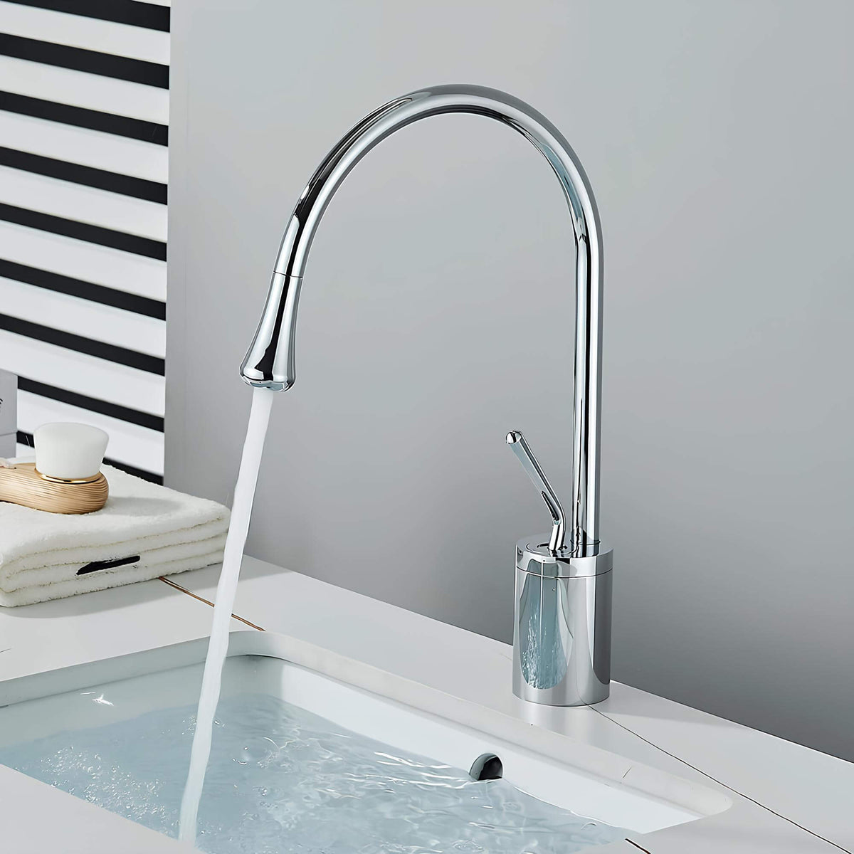 Robinet mitigeur lavabo rotatif 360° design