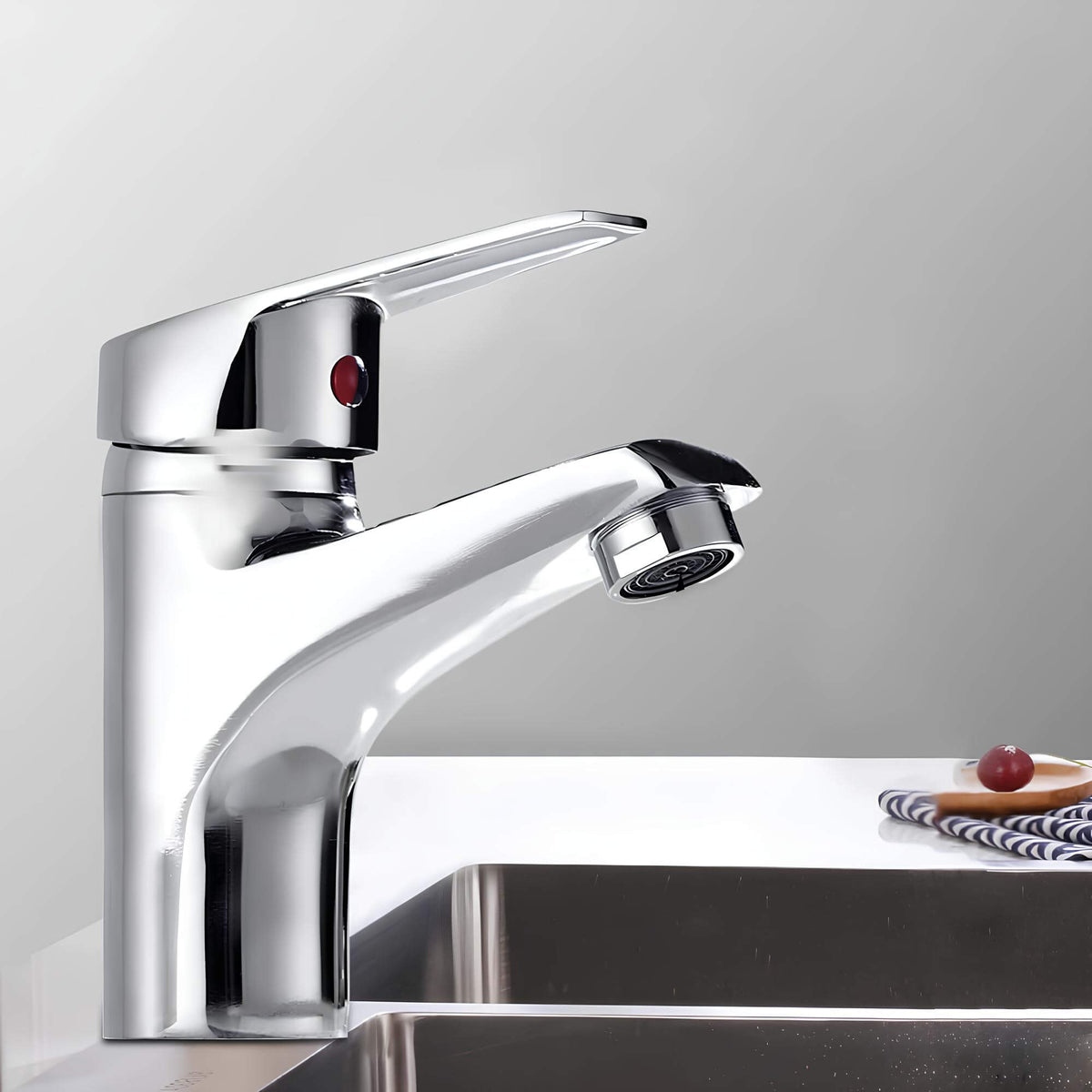 Robinet mitigeur monotrou lavabo chrome