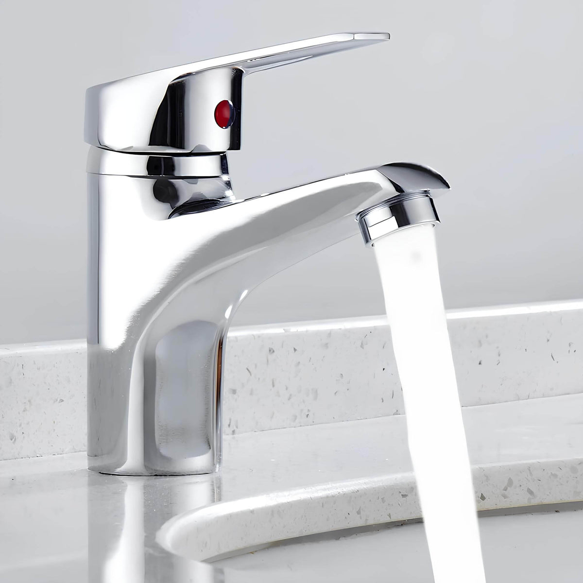 Robinet mitigeur monotrou lavabo chrome