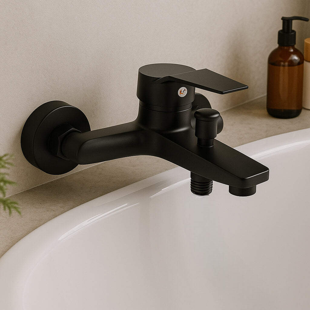 Robinet mitigeur mural douche baignoire acier inoxydable brossé