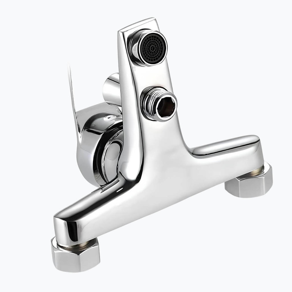 Robinet mitigeur mural douche baignoire acier inoxydable brossé