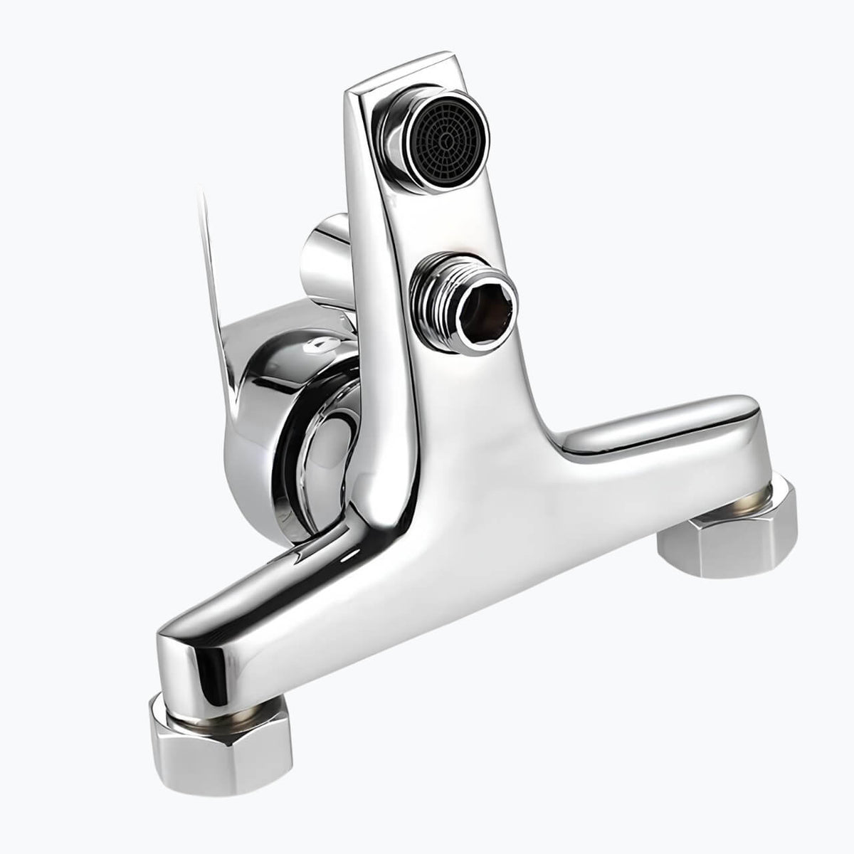 Robinet mitigeur mural douche baignoire acier inoxydable brossé