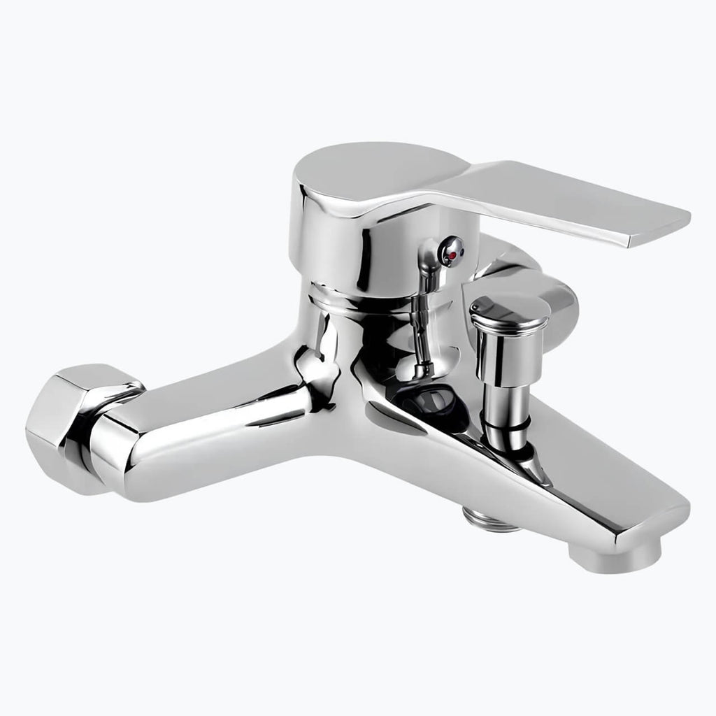 Robinet mitigeur mural douche baignoire acier inoxydable brossé