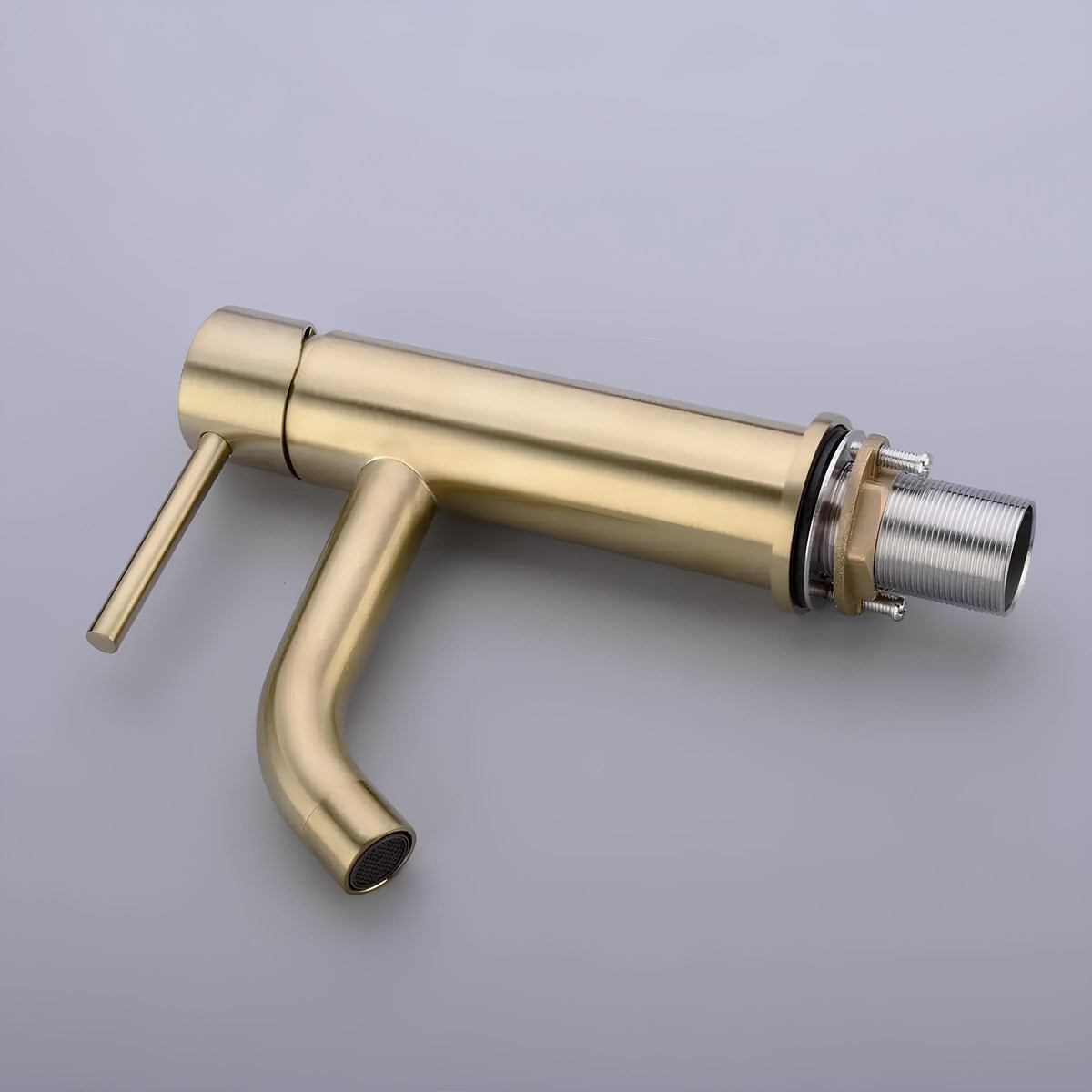 Robinet mitigeur or brossé inox