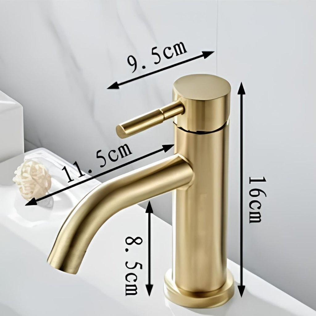 Robinet mitigeur or brossé inox
