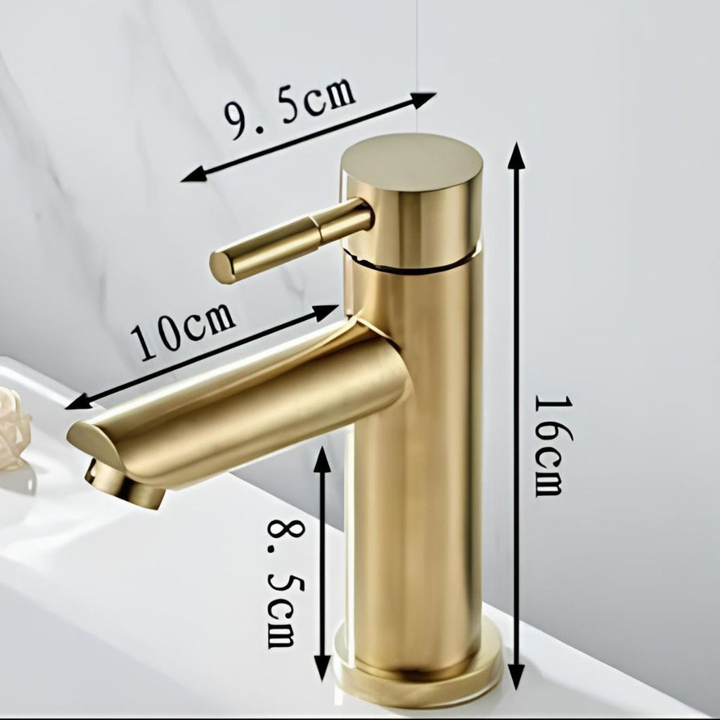 Robinet mitigeur or brossé inox