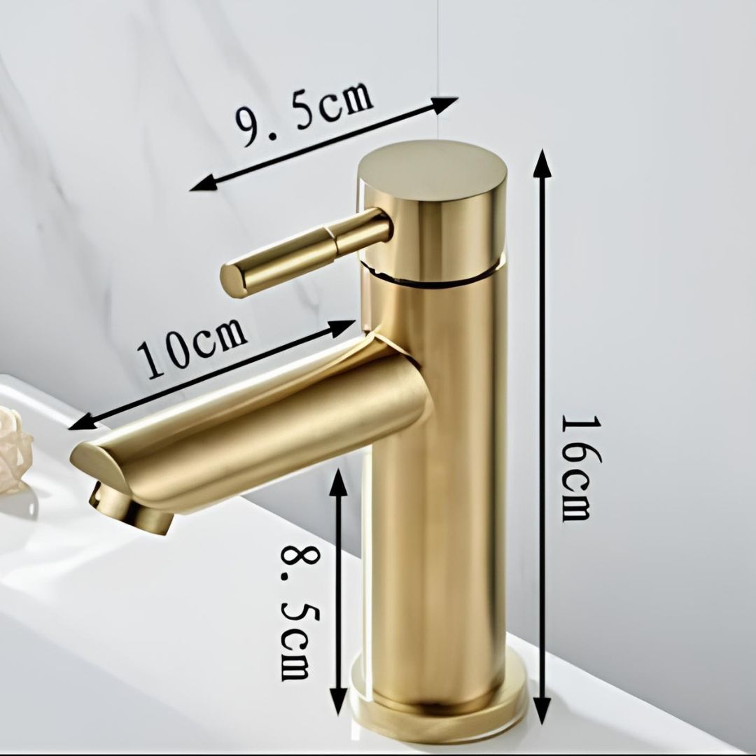 Robinet mitigeur or brossé inox