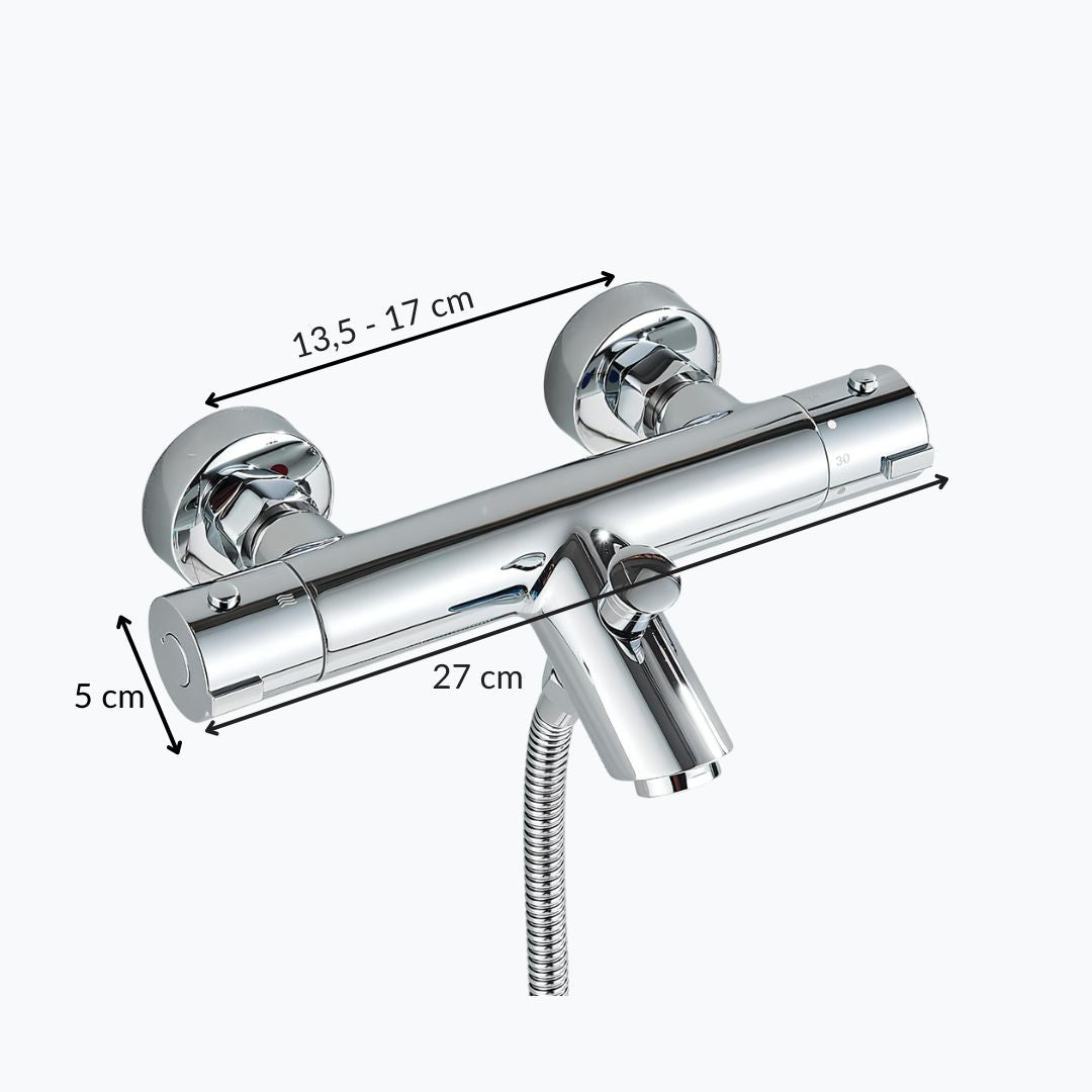 Robinet mitigeur thermostatique laiton poli design