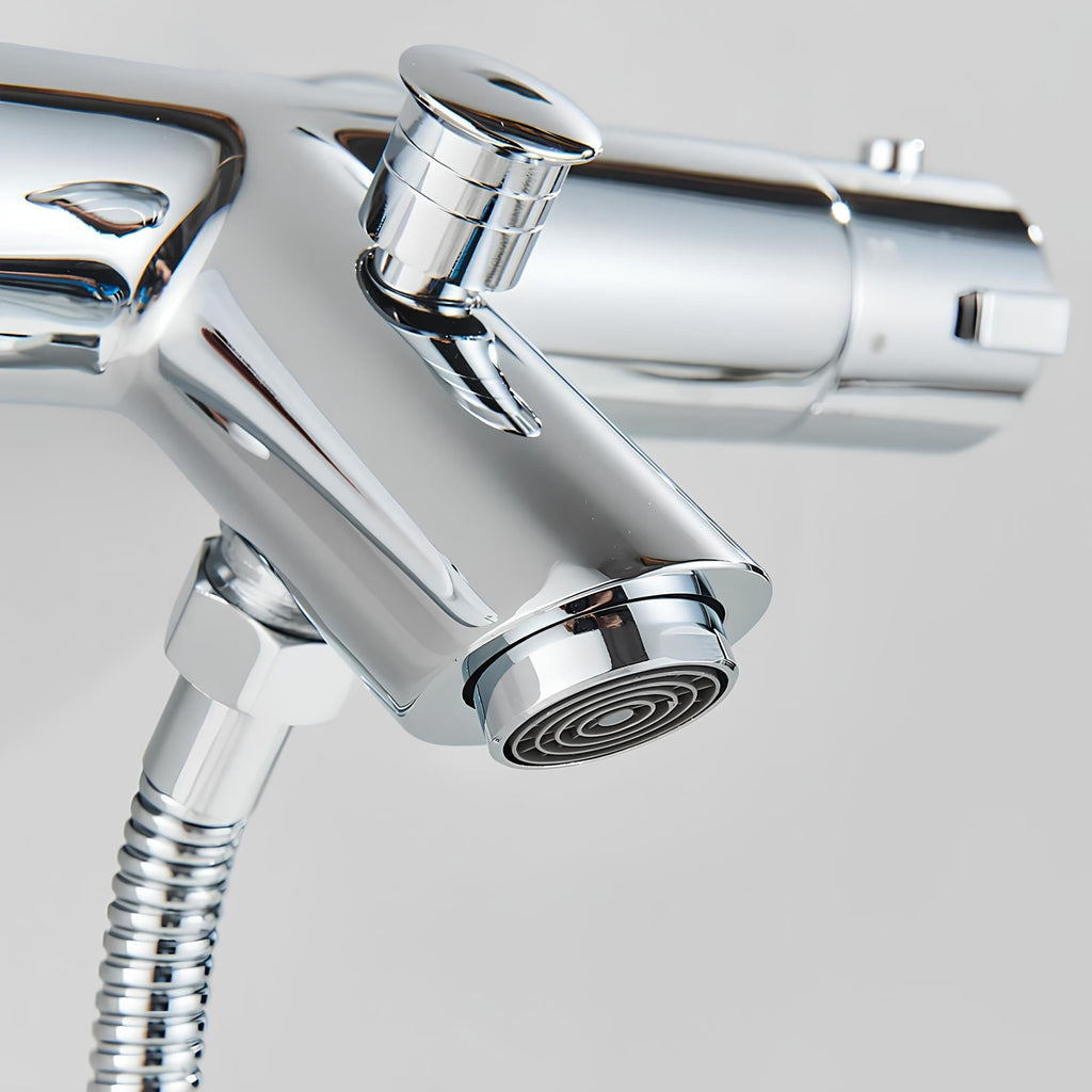 Robinet mitigeur thermostatique laiton poli design