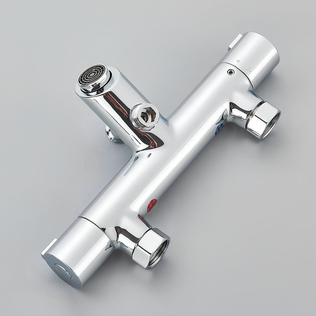 Robinet mitigeur thermostatique laiton poli design