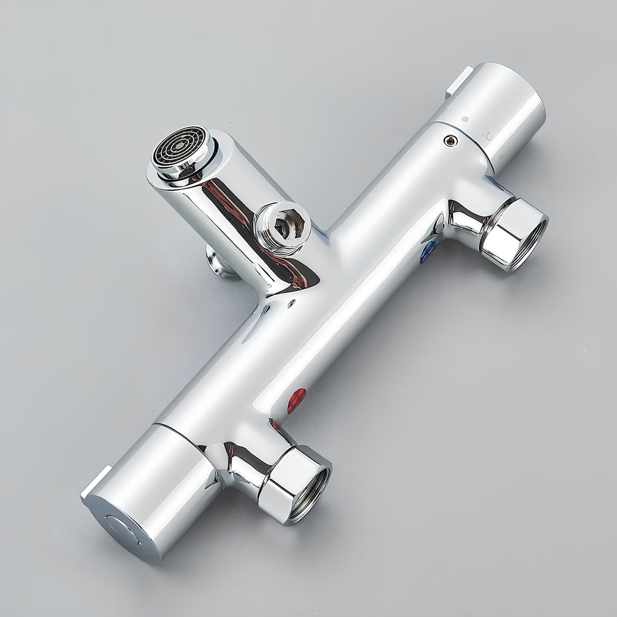 Robinet mitigeur thermostatique laiton poli design