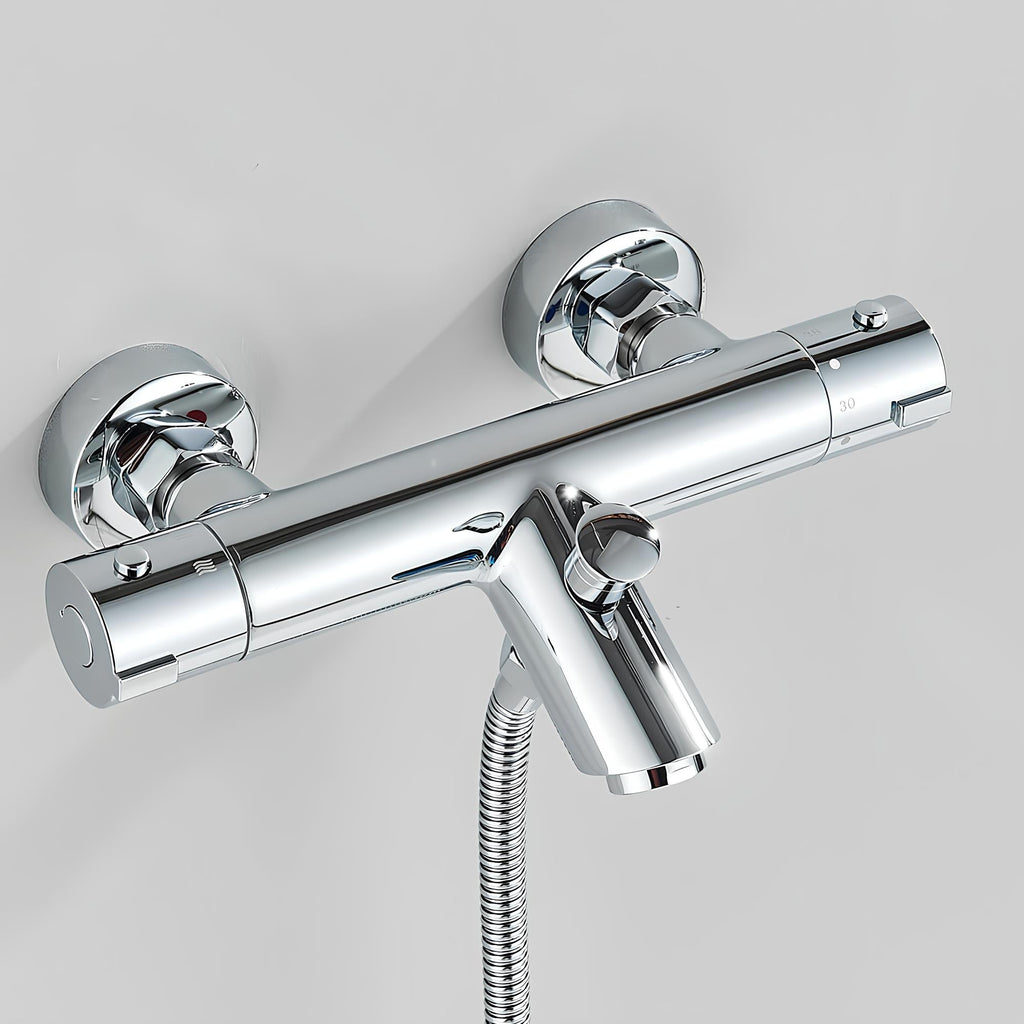 Robinet mitigeur thermostatique laiton poli design