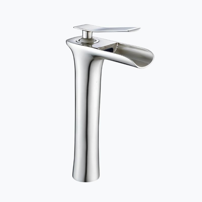Robinet mitigeur vasque bec cascade laiton massif