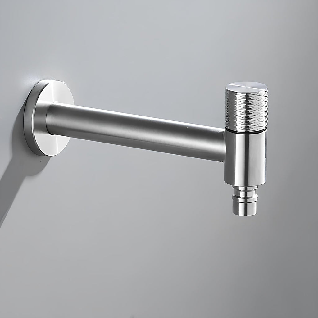 Robinet mural acier inoxydable eau froide intérieur extérieur