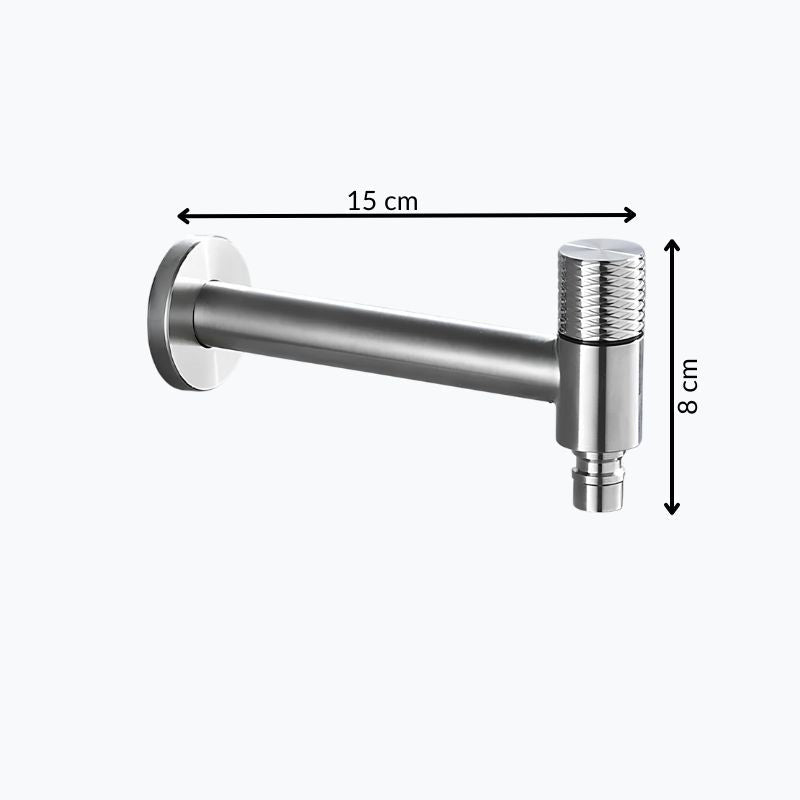 Robinet mural acier inoxydable eau froide intérieur extérieur