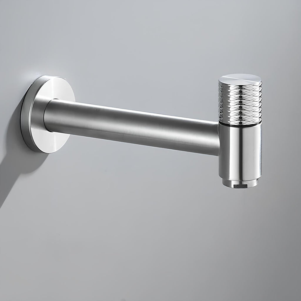 Robinet mural acier inoxydable eau froide intérieur extérieur