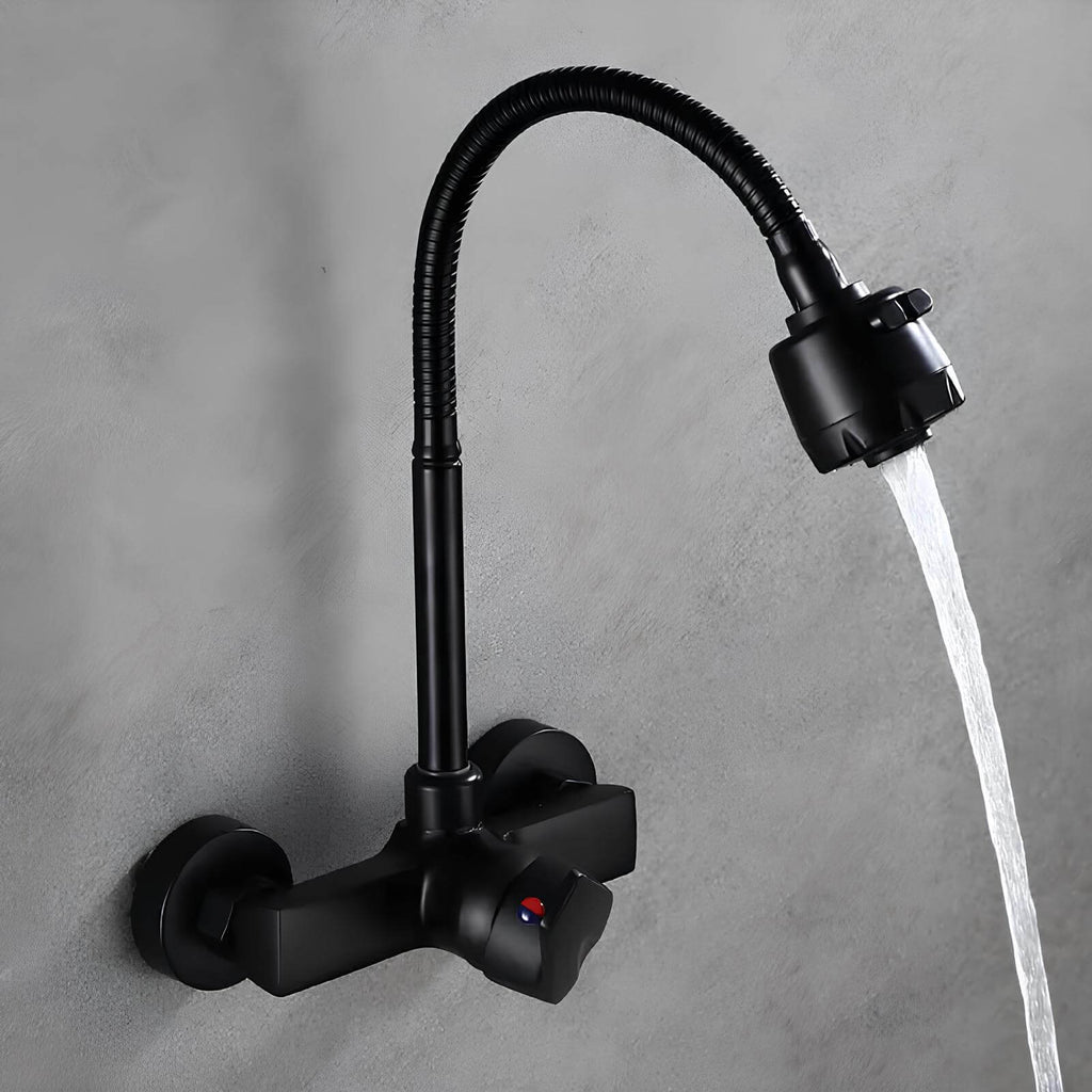 Robinet mural cuisine 2 fonctions bec orientable